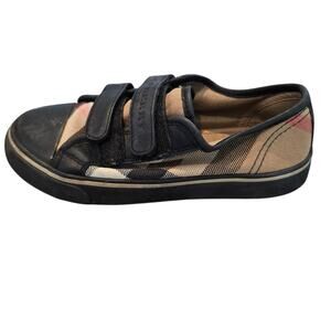 Burberry Shoes Kids Size 31 13 Black & Beige Nova Check